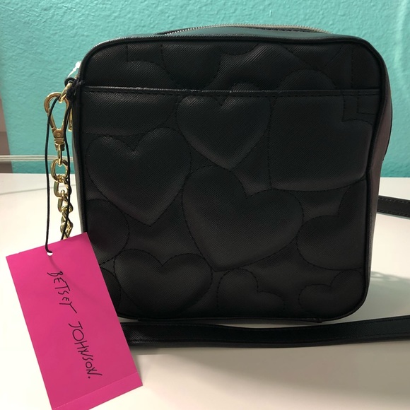 🚫SOLD🚫New Betsey Johnson Square Black Crossbody - Picture 2 of 4